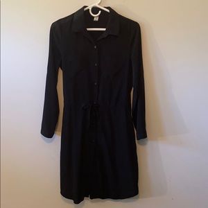 Black long sleeve 3/4 length dress